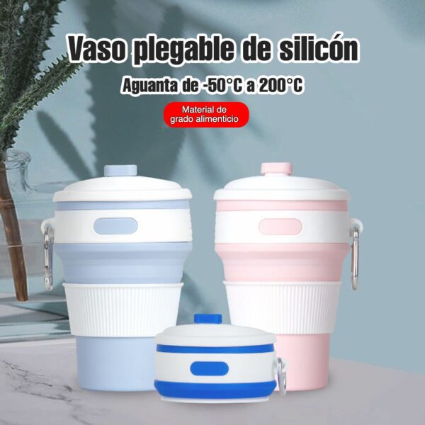 Vaso Termico Para Cafe Silicón Plegable Termo Reutilizable Aguanta Temperaturas de -50 hasta 200 grados centígrados - Innovalov