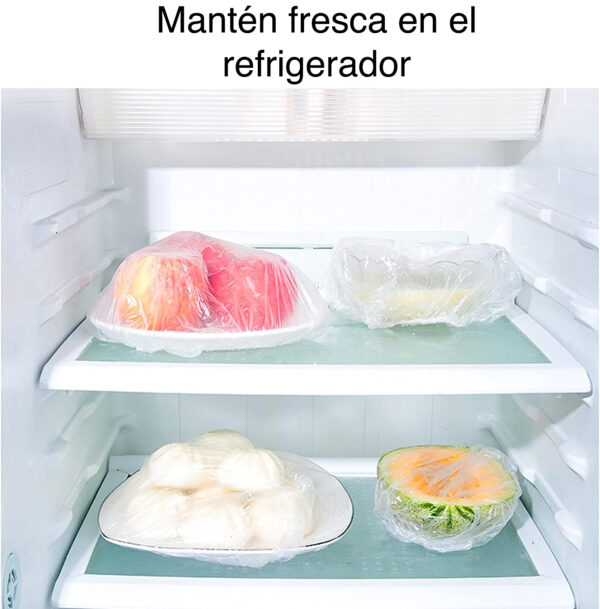 100 Pcs Film Plástico Wrap Alimentos Cubiertas -Perfecta para el Refrigerador - Innovalov