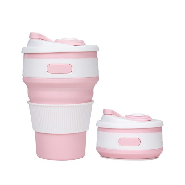 Vaso Termico Para Cafe Silicón Plegable Termo Reutilizable Rosa - Innovalov