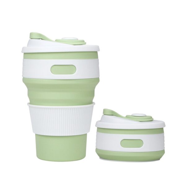 Vaso Termico Para Cafe Silicón Plegable Termo Reutilizable Verde- Innovalov