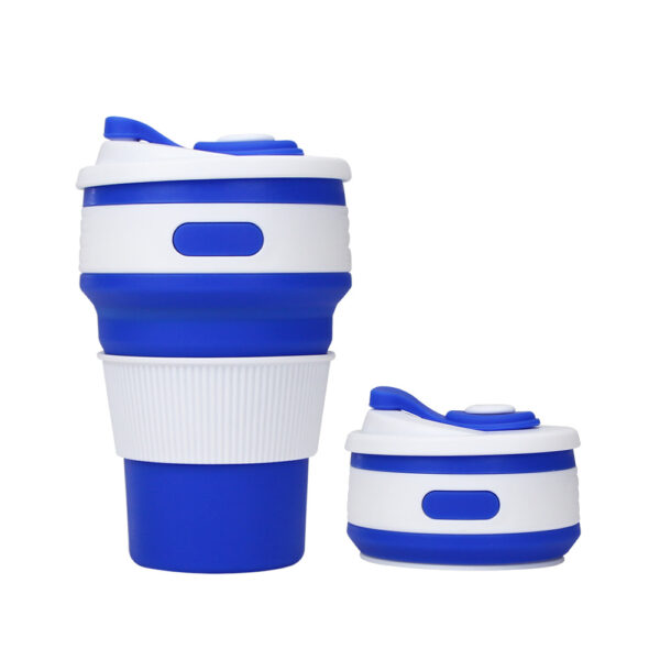 Vaso Termico Para Cafe Silicón Plegable Termo Reutilizable Azul oscuro- Innovalov